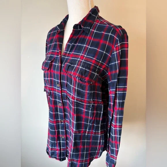 Joe Fresh Flannel-Style Button Down – Size Medium - Picture 2 of 9